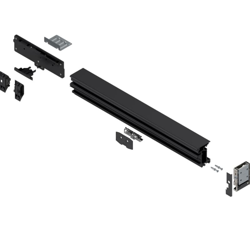 REVEGO duo Left Assembly Set for 600mm Single/Double Door Combined, Black, 542mm
