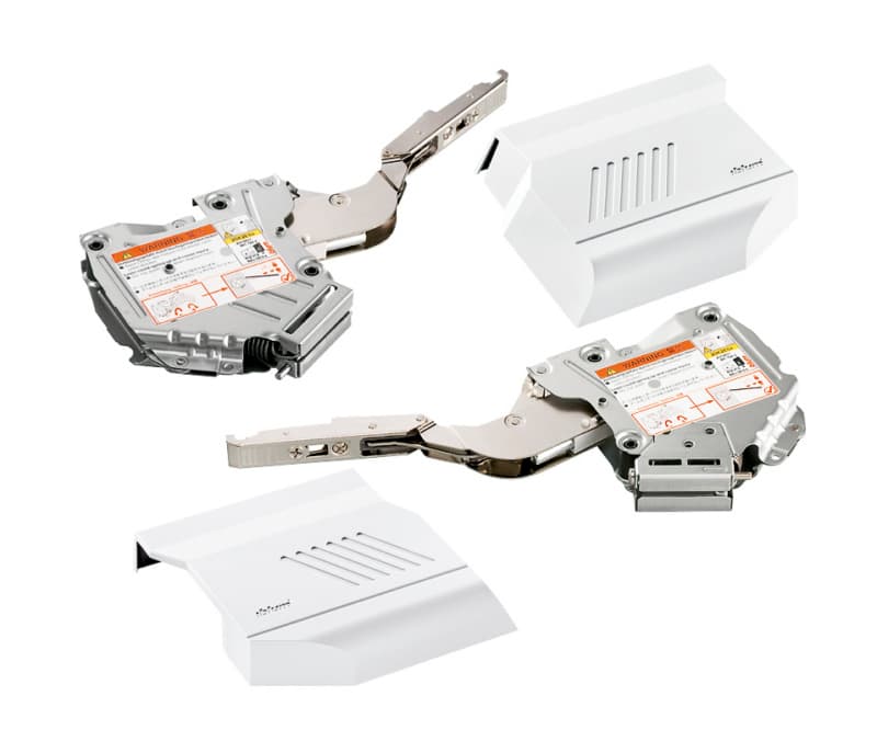 Aventos HK-S Tip-On Lift Mechanism/Cover Set, Silk White, Power Factor 86 - 177