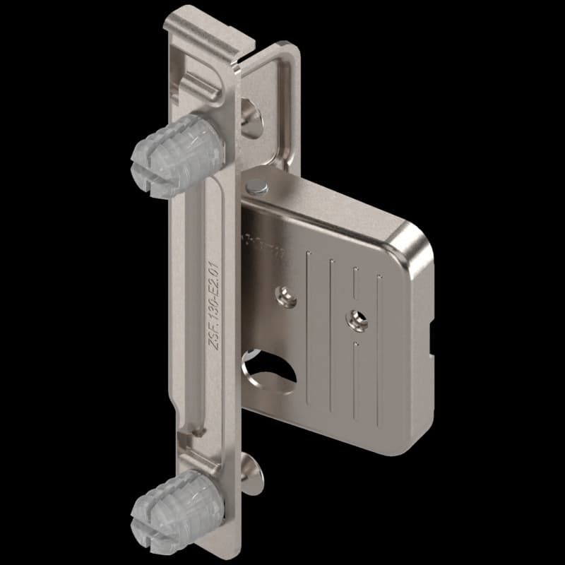 Metabox 320MH/K and 330M/H Right-Hand Clip On Front Fixing Bracket, Single Extension, Self-Closing, Nickel-Plated
