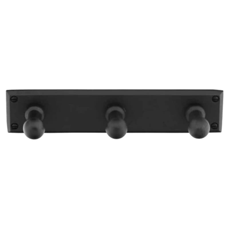 2" Sandcast Bronze 3 Hook, Tumbled White Bronze with Rectangular Plate