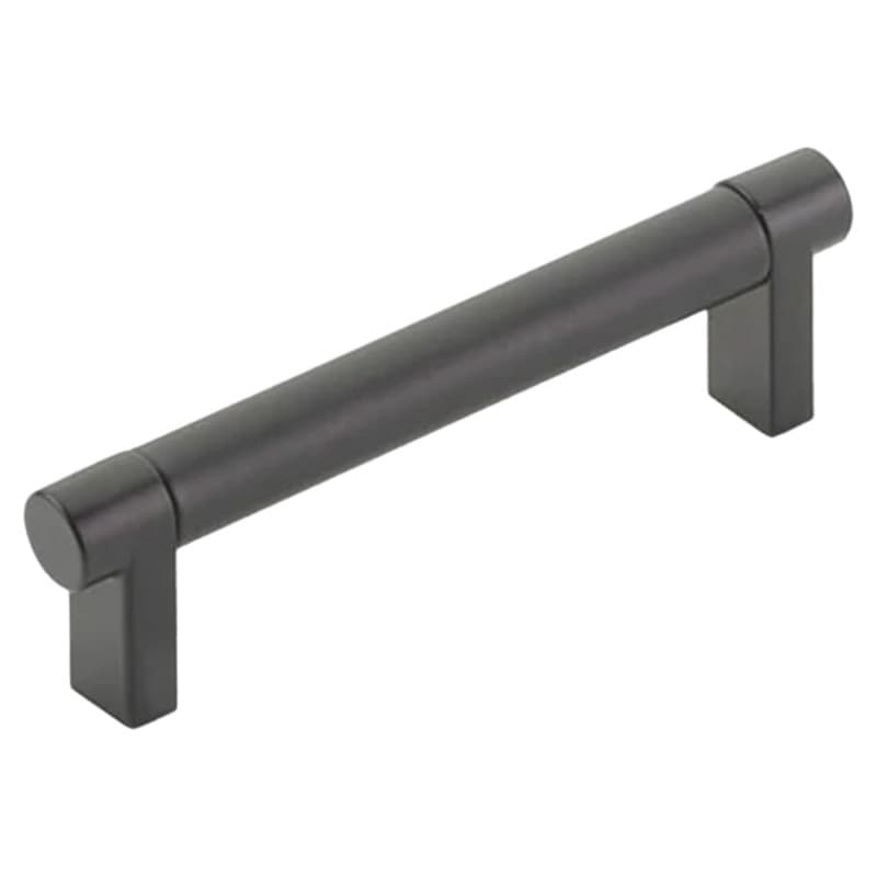 4" Select Rectangular Stem Smooth Cabinet Pull, Satin Copper/Flat Black