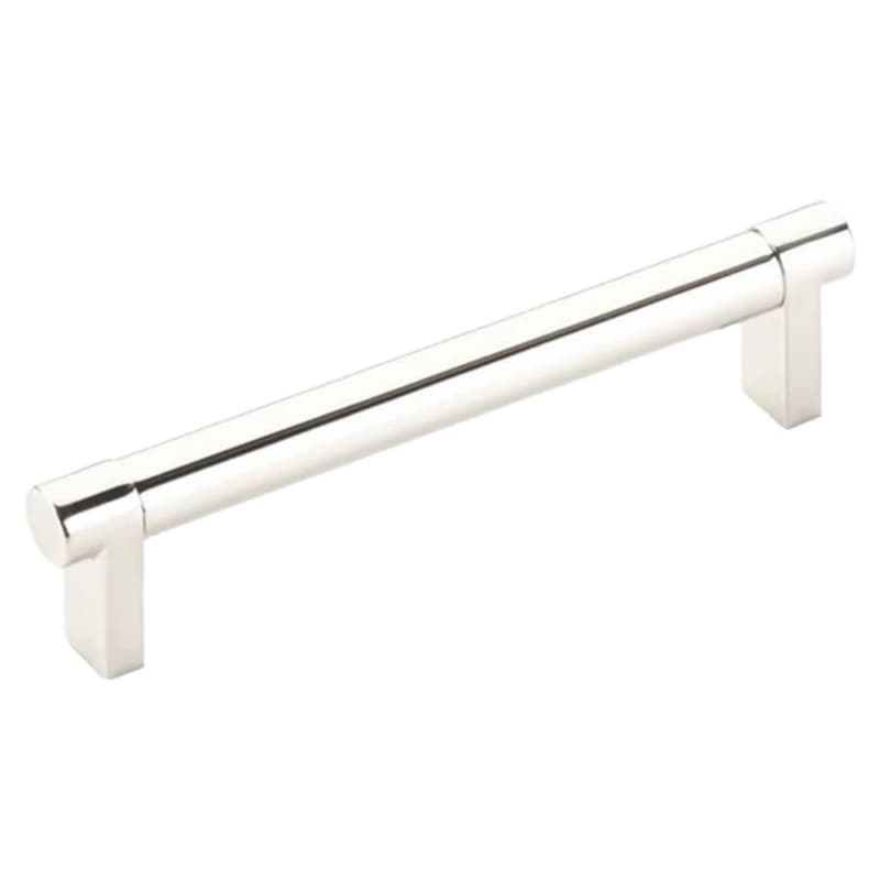 5" Select Rectangular Stem Smooth Cabinet Pull, Polished Nickel/Polished Nickel