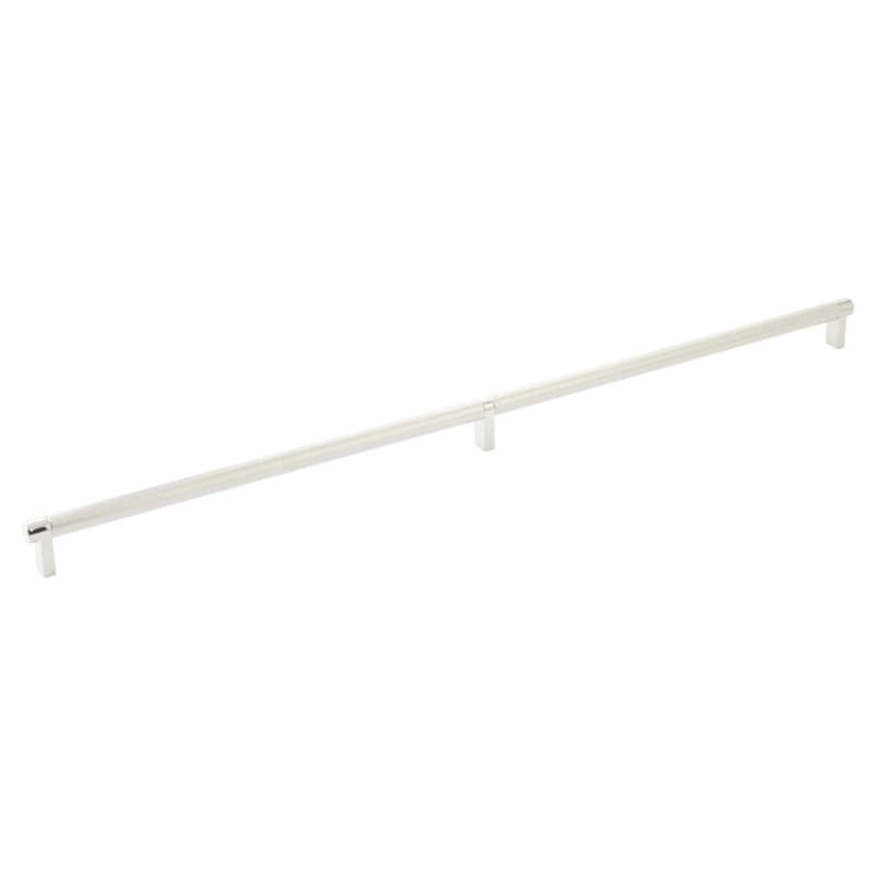 8" Select Rectangular Stem Knurled Cabinet Pull, Polished Nickel/Satin Copper