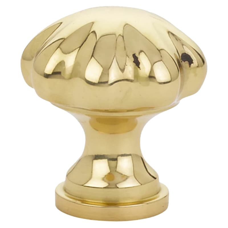 1-3/4" Melon Cabinet Knob, Unlacquered Brass