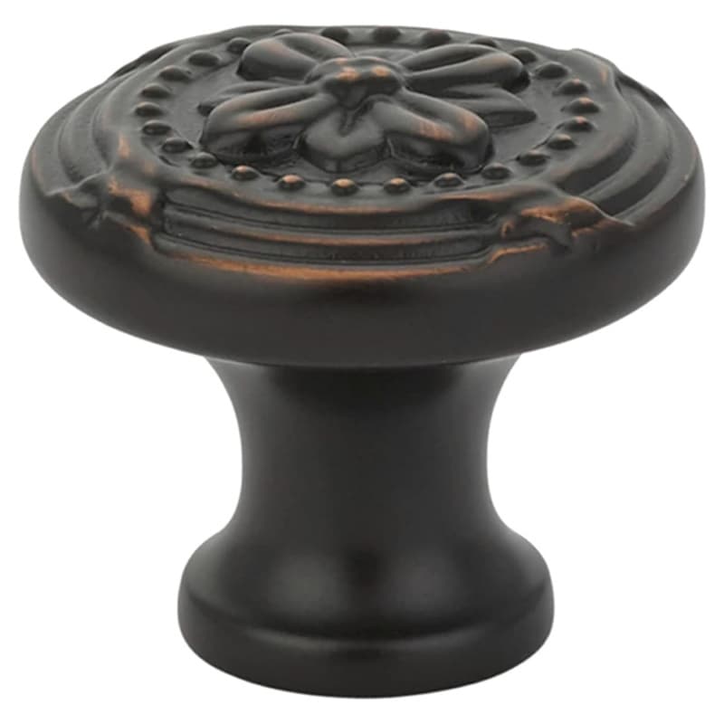 1-1/4" Ribbon/Reed Cabinet Knob, Unlacquered Brass