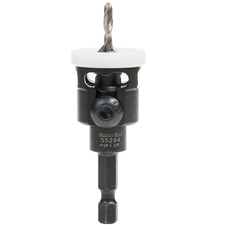 3/8" x 2-3/8" Carbide Tipped Countersink Bit with Adjustable Low Friction Depth Stop, #6 Screw