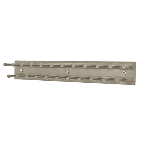 11-3/4" Static Tie Rack, Satin Nickel Finish
