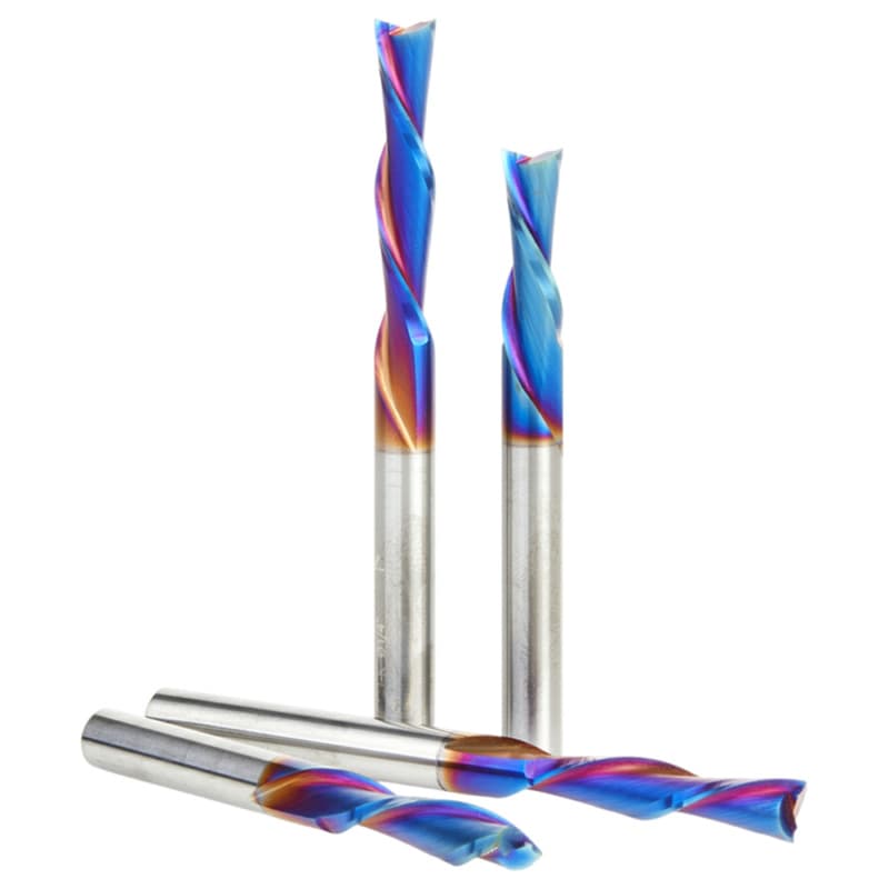 4-Pieces CNC Solid Carbide Spektra Extreme Tool Life Coated General Purpose, 1/4" Shank
