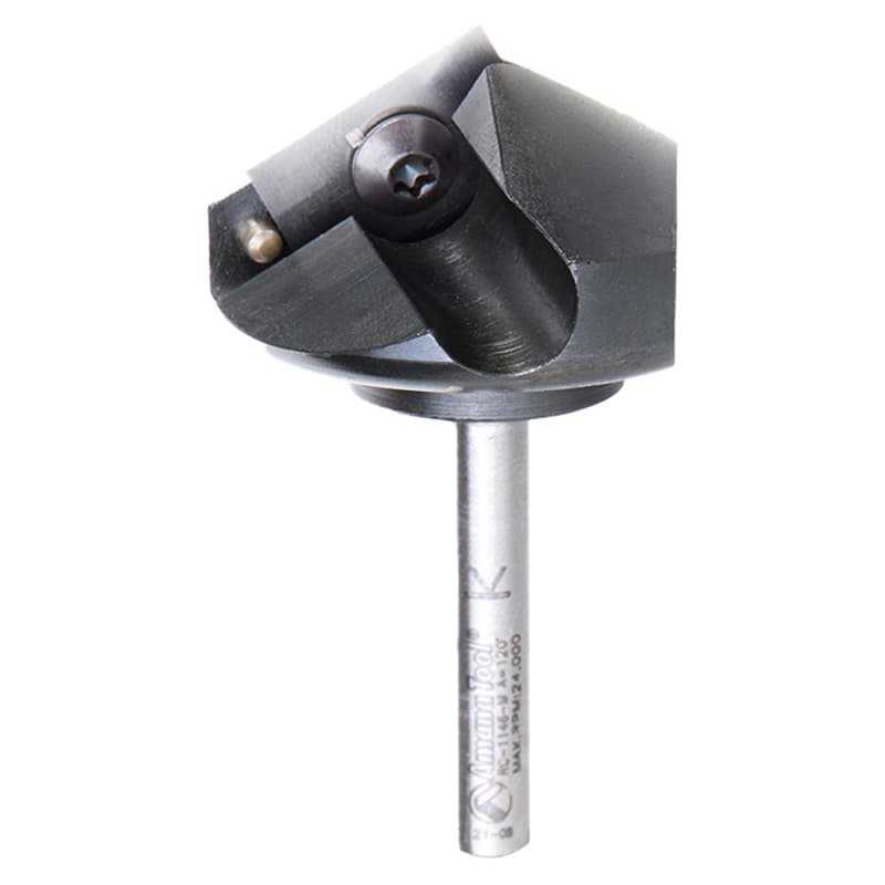 Insert V-Groove 120° x 35mm Dia x 10mm x 6mm Shank CNC Router Bit