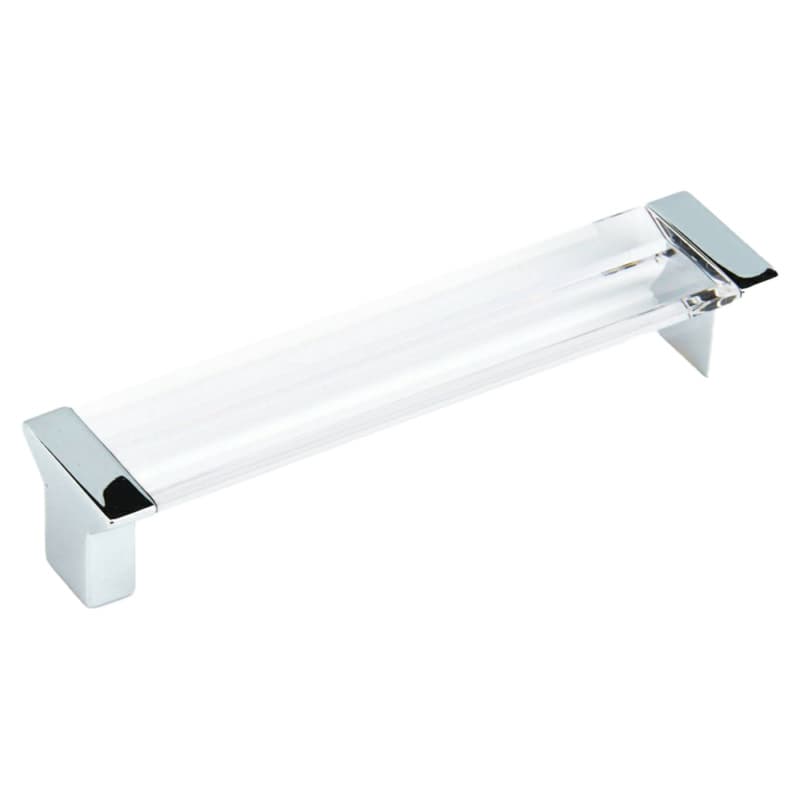 5-1/16" Positano Cabinet Pull, Polished Chrome/Clear