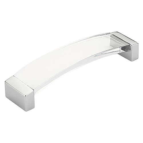 5-1/16" Positano Arch Cabinet Pull, Polished Chrome/Clear