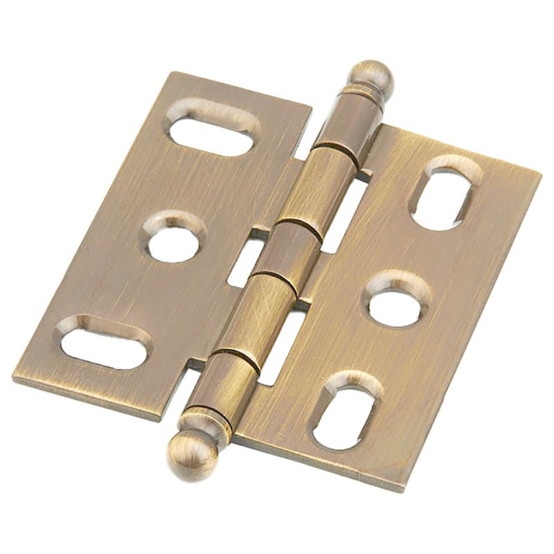 2-5/8" Non-Mortise Ball Tip Hinge, Antique Brass