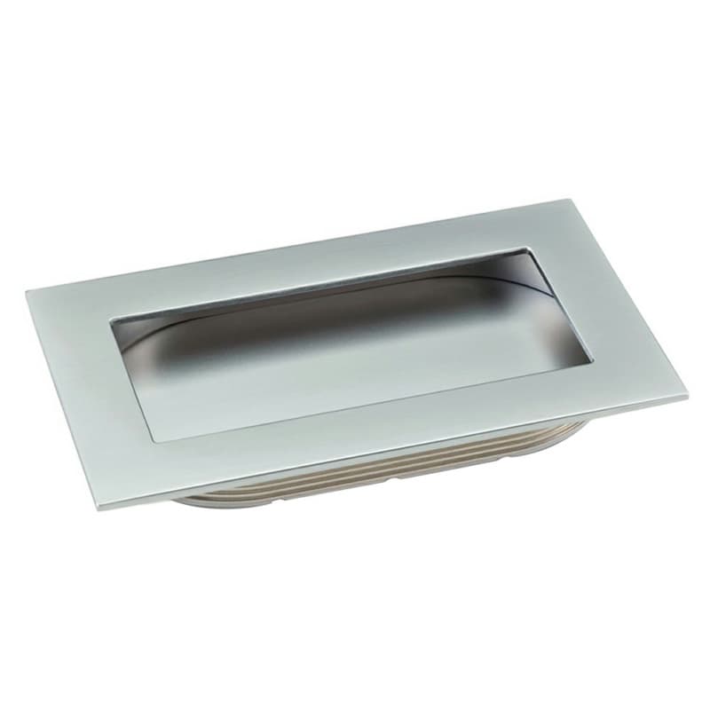 4-23/32" Rectangular Frame Flush Pull, Matte Chrome