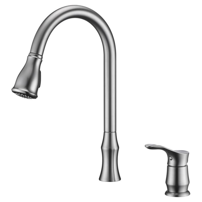 Hillwood Single-Handle Pull-Down Kitchen Faucet with Dual-Function Sprayer, Stainless Steel