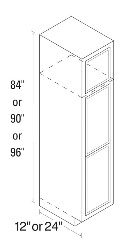BROOM CABINET GRAY, WC18BRB