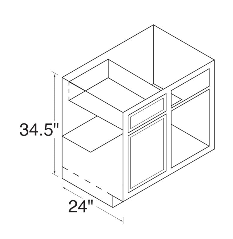 BASE CORNER CABINET GRAY, WC39BC