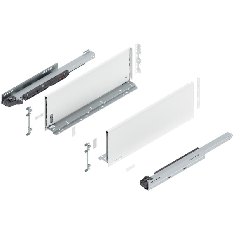 20" Legrabox Drawer System C Height, 7", 125lb Capacity Full-Extension with BLUMOTION, Silk White