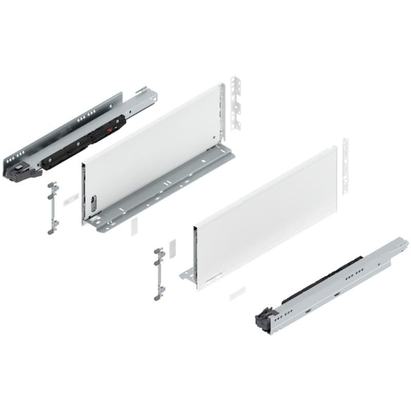 18" Legrabox Drawer System C Height, 7", 170lb Capacity Full-Extension with BLUMOTION, Silk White