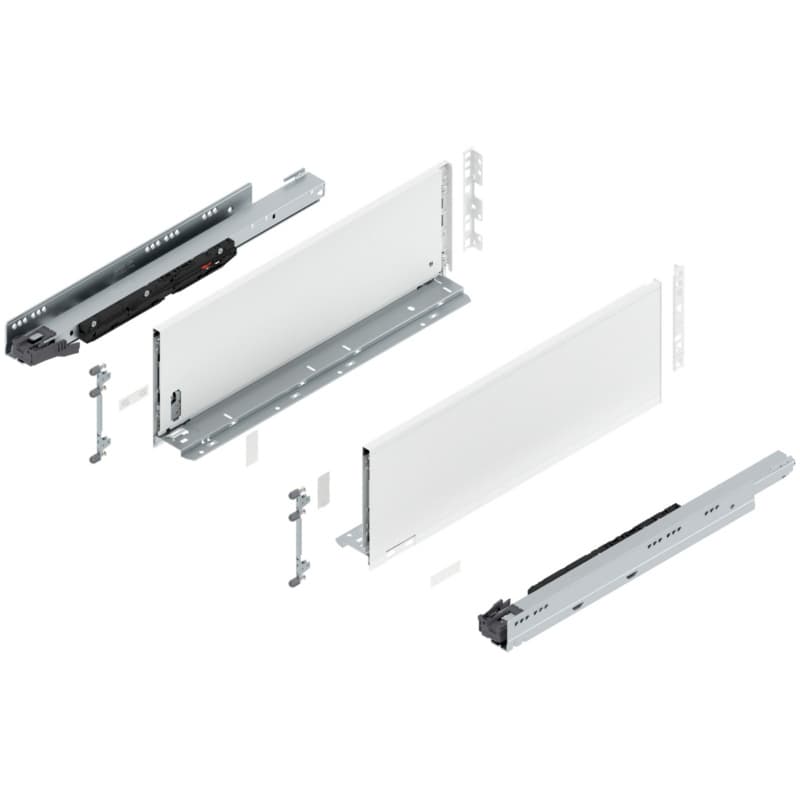 20" Legrabox Drawer System C Height, 7", 170lb Capacity Full-Extension with BLUMOTION, Silk White