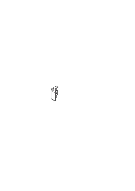 Metabox 320M Right-Hand Interior Front Fixing Bracket, Full Extension, 3-3/8", White