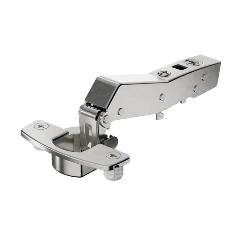 9088043 Sensys 8639i W45 95° Opening Hinge with Integrated Silent System, Self Closing, Overlay, Nickel-Plated, Dowelled
