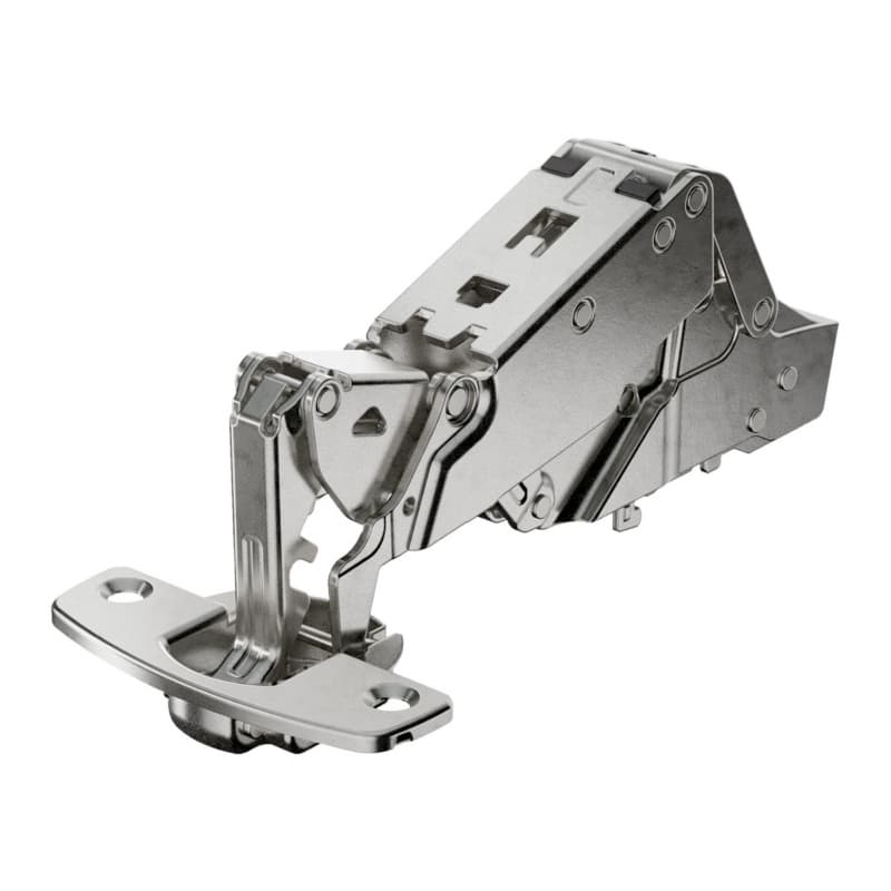 Sensys 8657i 165° Opening Zero Protrusion Hinge, 45mm Bore Pattern, Soft-Closing, Half Overlay, Nickel-Plated, Screw-On