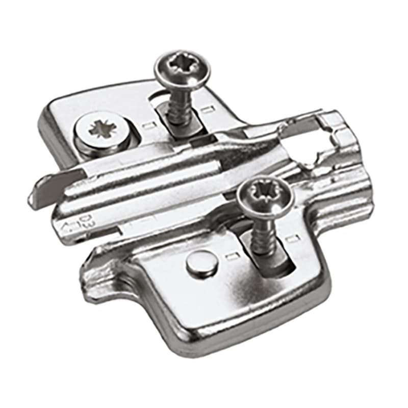Adjustment Steel Cross Mounting Plate with Chipboard Screw, Nickel-Plated, 0mm
