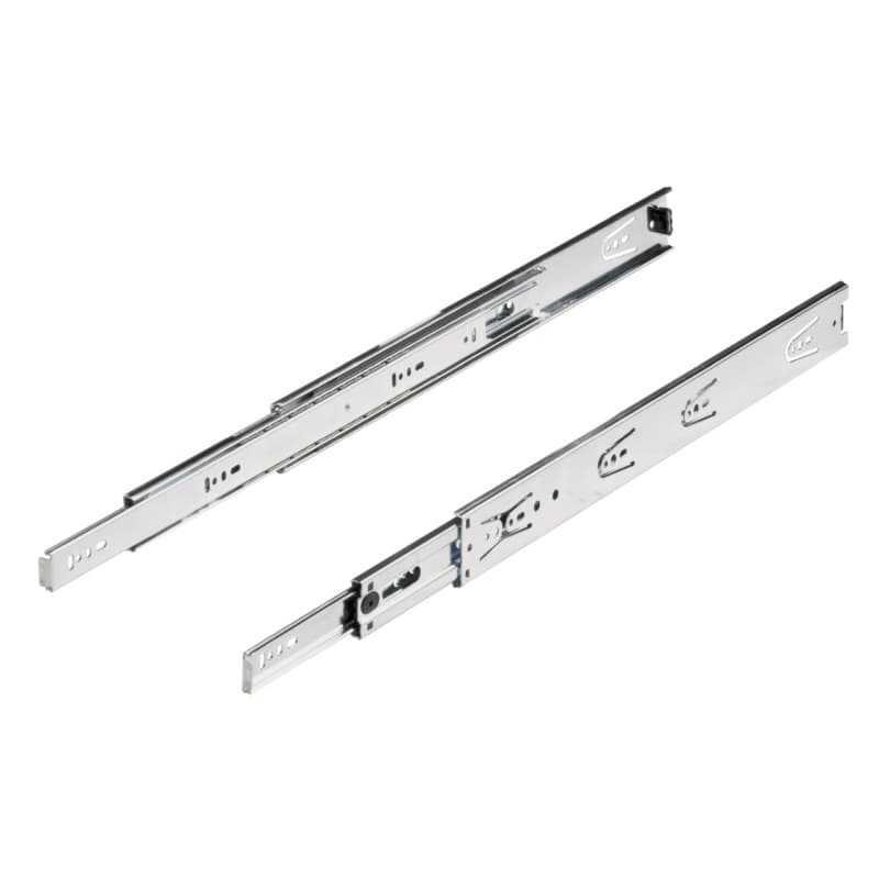 5632 Drawer Slide with 90lb Capacity, Full Extension, Side-Mount, Self-Closing, Galvanized steel, 18"
