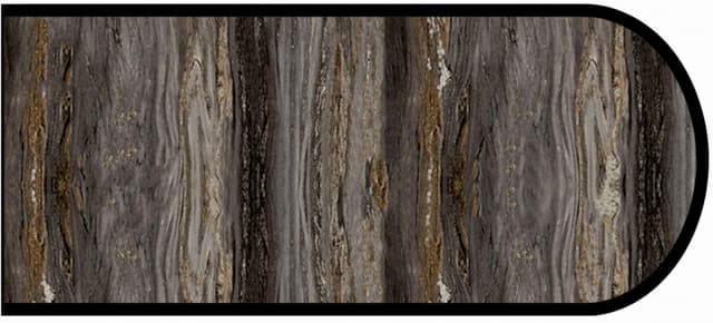 IdealEdge Edgebanding, Color 6320-46 Black Fusion, 0.027" Thick 144", Etchings Finish, Bullnose