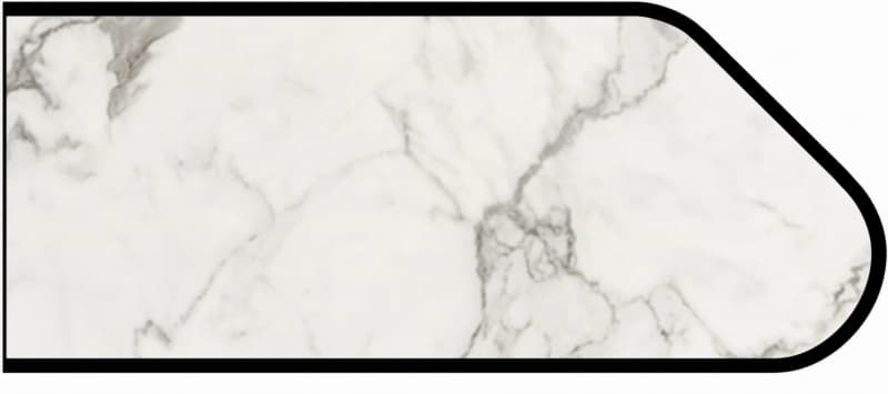 IdealEdge Edgebanding Color 3460-46 Calcutta Marble, 0.027" Thick 144", Etchings Finish, Ogee