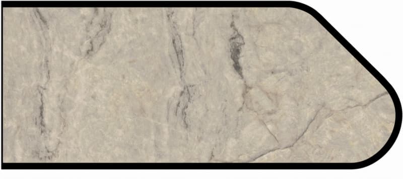 IdealEdge Edgebanding Color 9497-34 Silver Quartzite, 0.027" Thick 144", Scovato Finish, Ogee