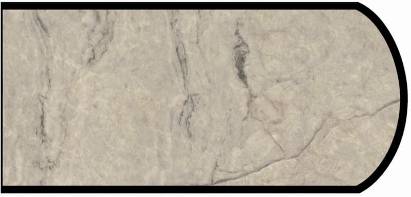 IdealEdge Edgebanding Color 9497-34 Silver Quartzite, 0.027" Thick 144", Scovato Finish, Double Radius