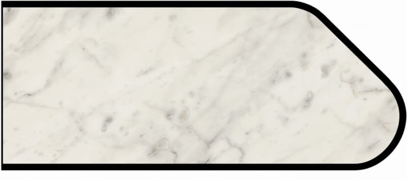 IdealEdge Edgebanding Color 6696-46 Carrara Bianco, 0.027" Thick 144", Etchings Finish, Ogee