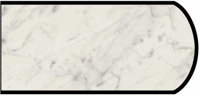 IdealEdge Edgebanding Color 6696-46 Carrara Bianco, 0.027" Thick 144", Etchings Finish, Double Radius