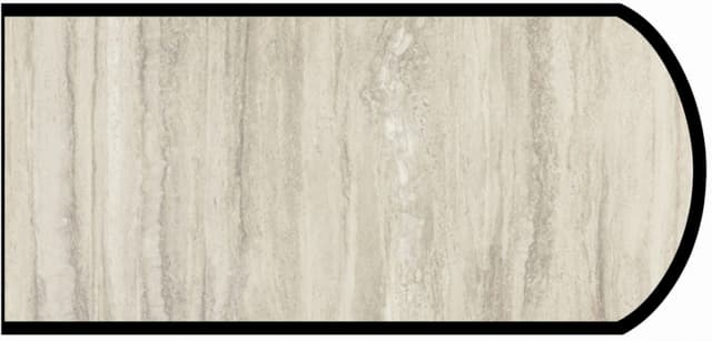 IdealEdge Edgebanding, Color 3458-34 Travertine Silver, 0.027" Thick 144", Scovato Finish, Double Radius
