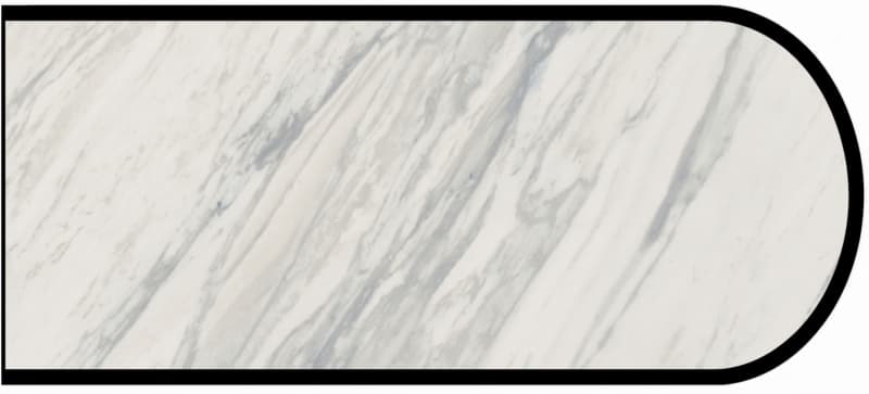 IdealEdge Edgebanding Color 3701-11 Manhattan Marble, 0.027" Thick 144", SatinTouch Finish, Bullnose