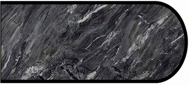 IdealEdge Edgebanding, Color 9537-34 Stormy Night Granite, 0.027" Thick 144", Scovato Finish, Bullnose