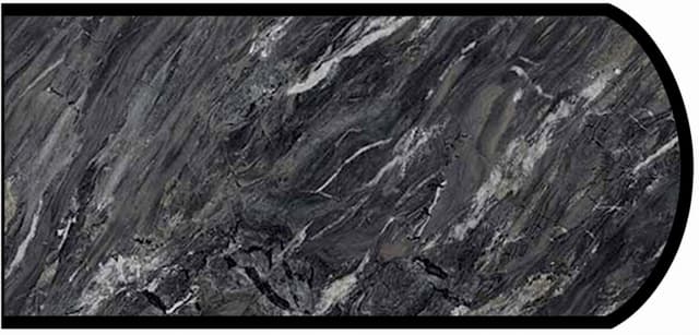 IdealEdge Edgebanding, Color 9537-34 Stormy Night Granite, 0.027" Thick 144", Scovato Finish, Double Radius