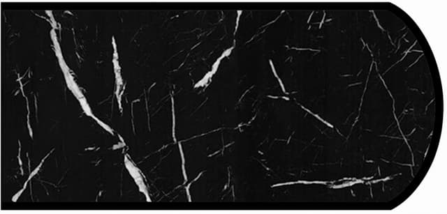 IdealEdge Edgebanding, Color 7403-11 Nero Marquina, 0.027" Thick 144", Satin Touch Finish, Double Radius