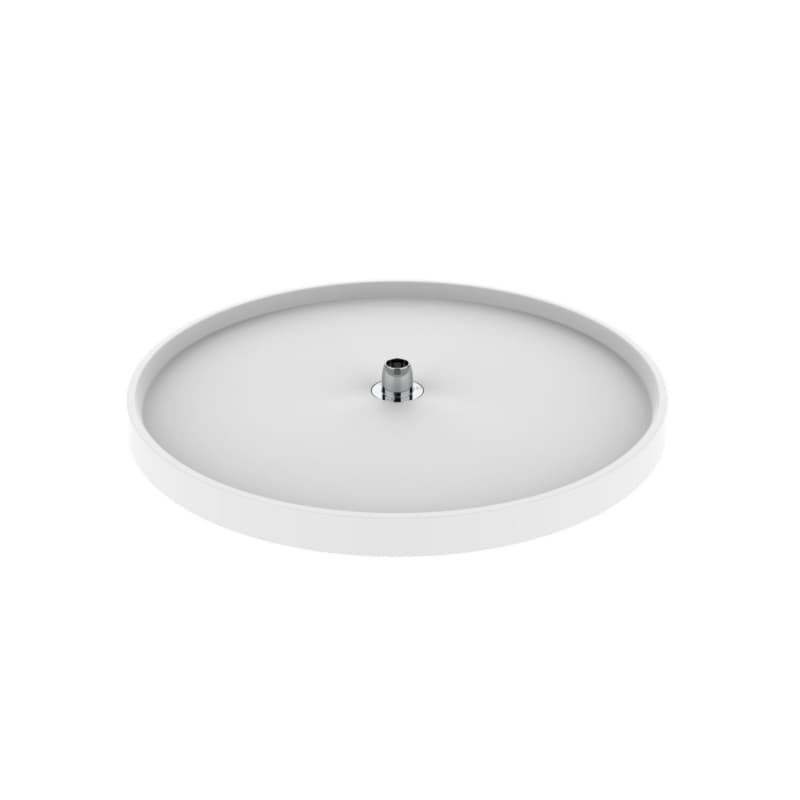 20" Full-Circle Single Shelf Value Line Lazy Susan (No Hardware), White, Bulk (12 Trays)