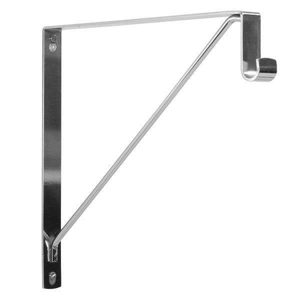 PRO 11-3/4" Rod Support and Shelf Bracket, Chrome Finish