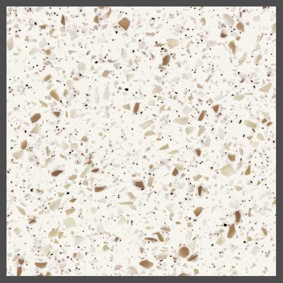 Solid Surface Sheet Color 742 Blanco Terrazzo, 1/2" Thick 30" x 144