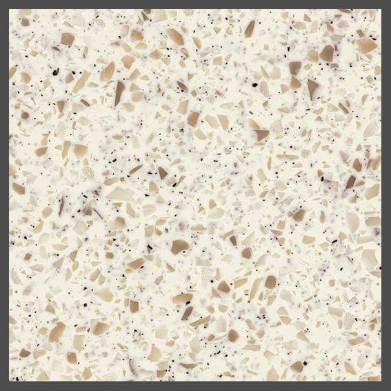 Solid Surface Sheet Color 744 Crema Terrazzo, 1/2" Thick 30" x 144