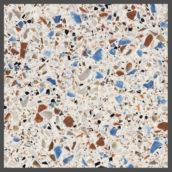 Solid Surface Sheet Color 770 Bottle Glass Quartz, 1/2" Thick 30" x 144
