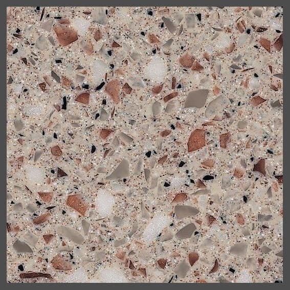 Solid Surface Sheet Color 772 Copper Quartz, 1/2" Thick 30" x 144