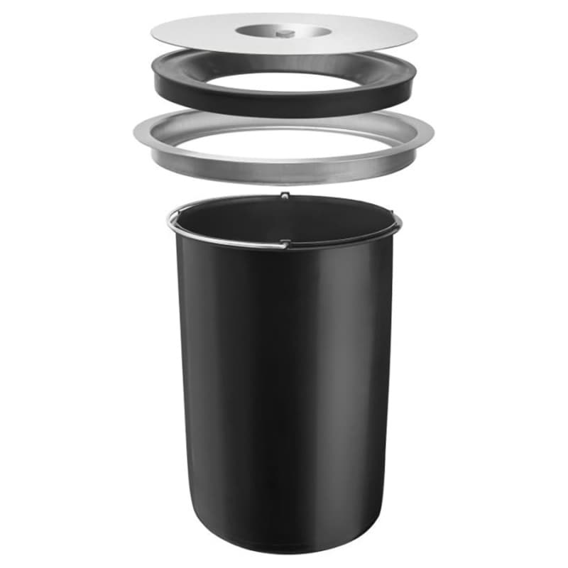 20 Liter Counter-Mount Waste Container, Black