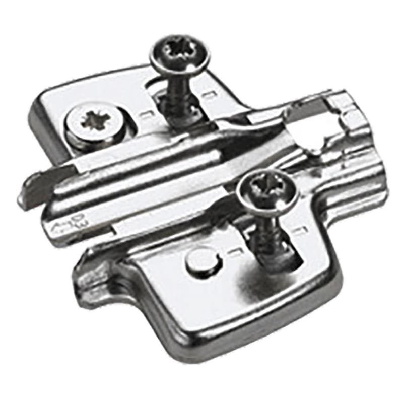 Sensys Cam Adjustment Face Frame Cross Mounting Plate, Nickel-Plated, Dowelled, 3mm
