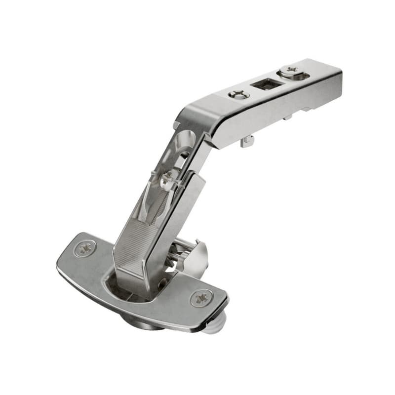 Intermat 50°/65° Opening Hinge, 45mm Bore Pattern, Overlay, Nickel-Plated, Dowelled