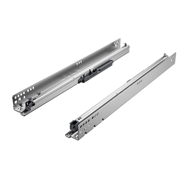 18" Quadro 2D V6 IW21 Undermount Left Drawer Slide for Faceframe/Frameless Application, 90lb Capacity Full Extension with Push-to-Open (10/Box)