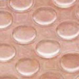 1/3" Plastic Small Clear Bumpers, Clear, Cylindrical, 450 per Sheet